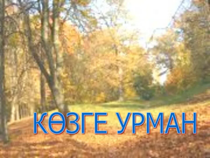 КӨЗГЕ УРМАН