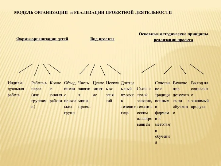 МОДЕЛЬ ОРГАНИЗАЦИИ и РЕАЛИЗАЦИИ ПРОЕКТНОЙ ДЕЯТЕЛЬНОСТИ