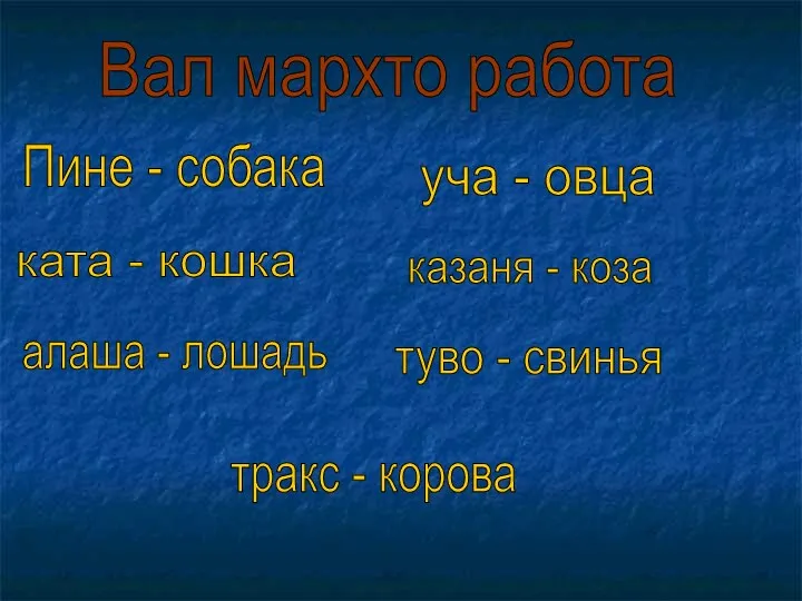 Вал мархто работа Пине - собака ката - кошка уча