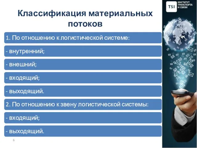 Классификация материальных потоков