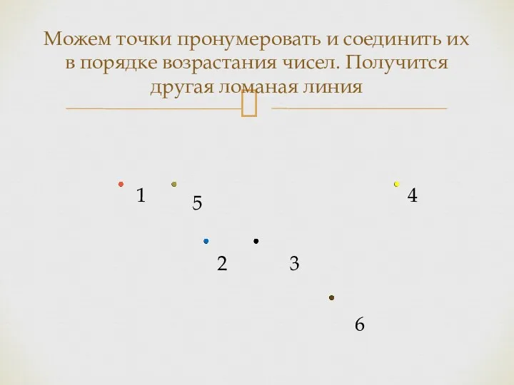 Можем точки пронумеровать и соединить их в порядке возрастания чисел.