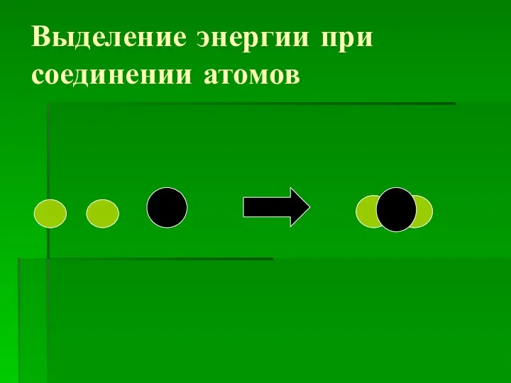 Выделение энергии при соединении атомов