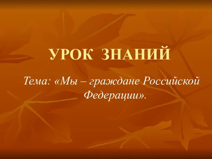 Всероссийский открытый урок, посвящённый 20-летию Конституции Российской Федерации в 9-м классе
