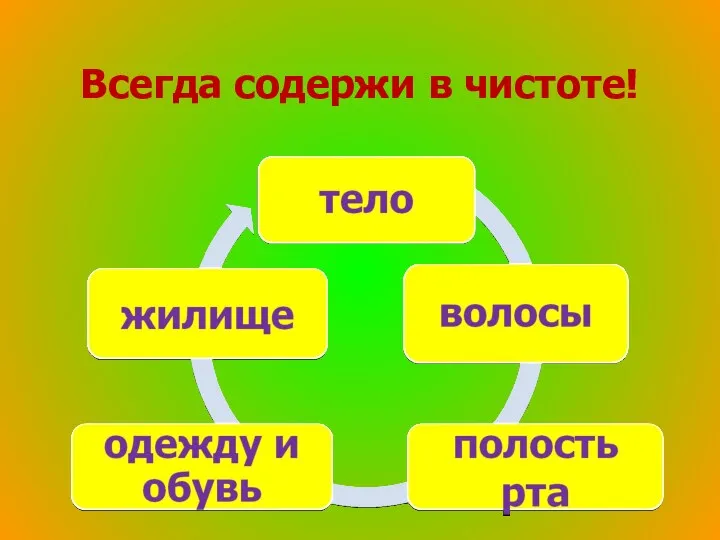 Всегда содержи в чистоте!