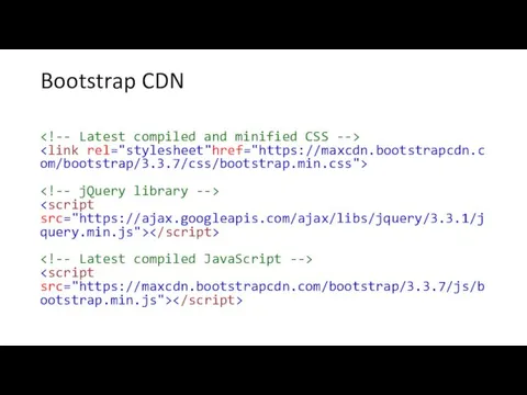 Bootstrap CDN