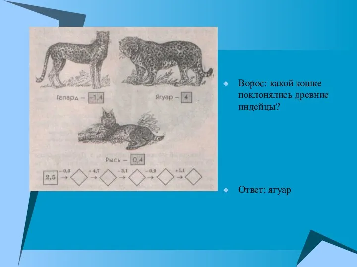 Ворос: какой кошке поклонялись древние индейцы? Ответ: ягуар