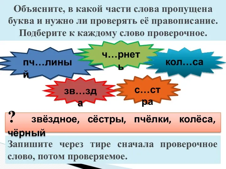 Объясните, в какой части слова пропущена буква и нужно ли