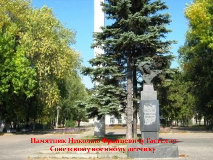 Памятник Николаю Францевичу Гастелло Советскому военному летчику