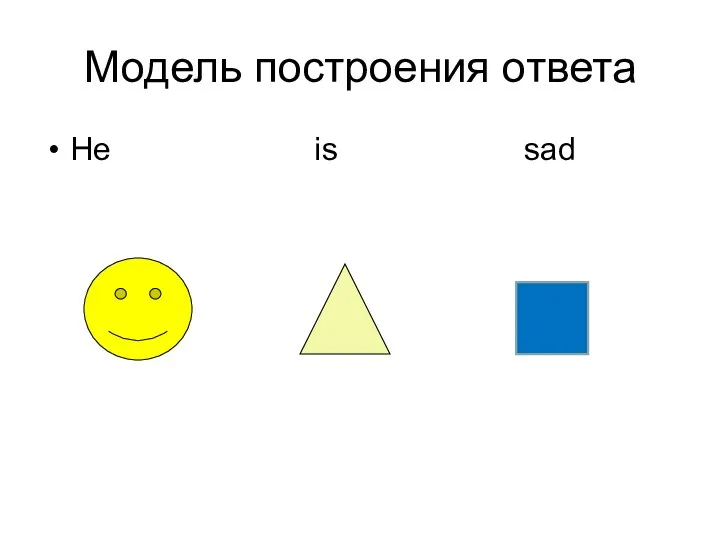 He is sad Модель построения ответа