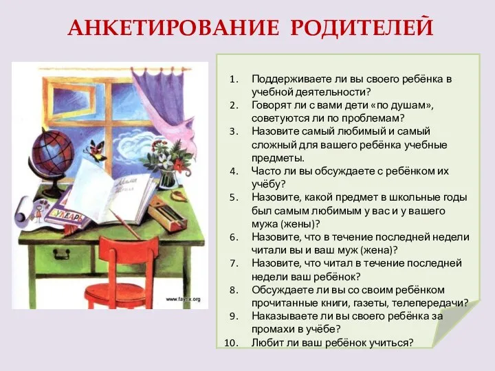 Поддерживаете ли вы своего ребёнка в учебной деятельности? Говорят ли