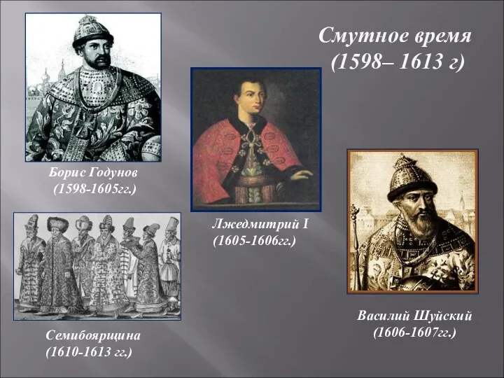 Смутное время (1598– 1613 г) Борис Годунов (1598-1605гг.)