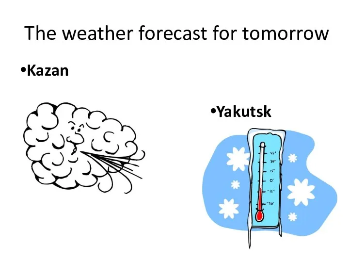 The weather forecast for tomorrow Yakutsk Kazan