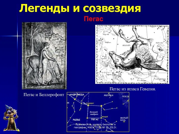 Легенды и созвездия Пегас Пегас и Беллерофонт Пегас из атласа