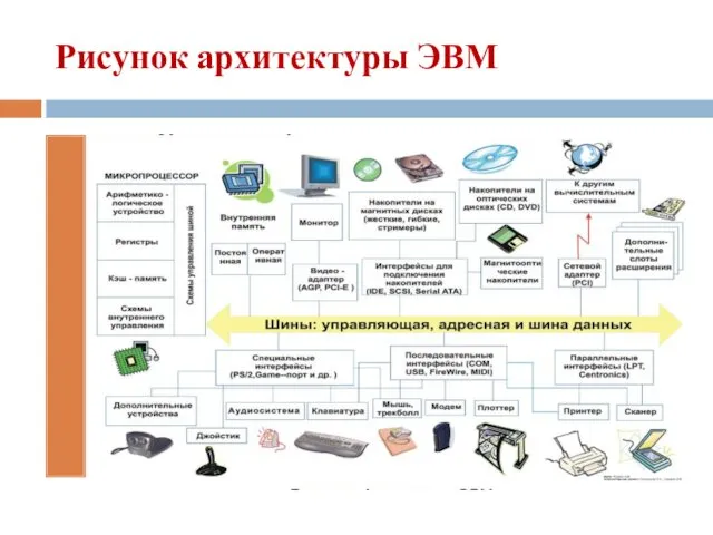 Рисунок архитектуры ЭВМ