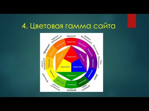 4. Цветовая гамма сайта