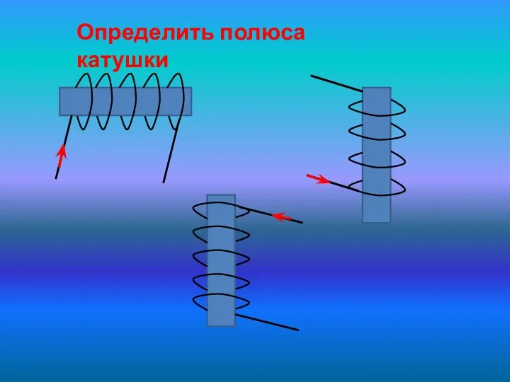 Определить полюса катушки