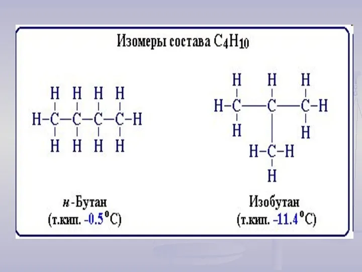 С4Н10 бутан СН3 ̵ СН2 ̵ СН2 ̵ СН3 Н.