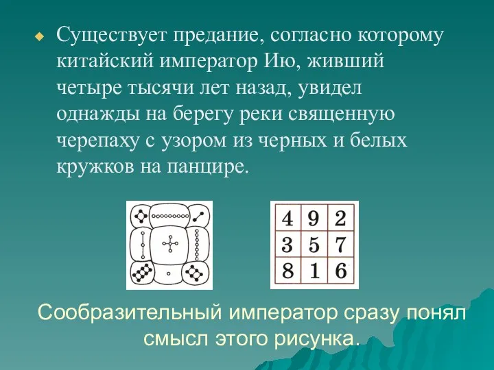 Сообразительный император сразу понял смысл этого рисунка. Существует предание, согласно