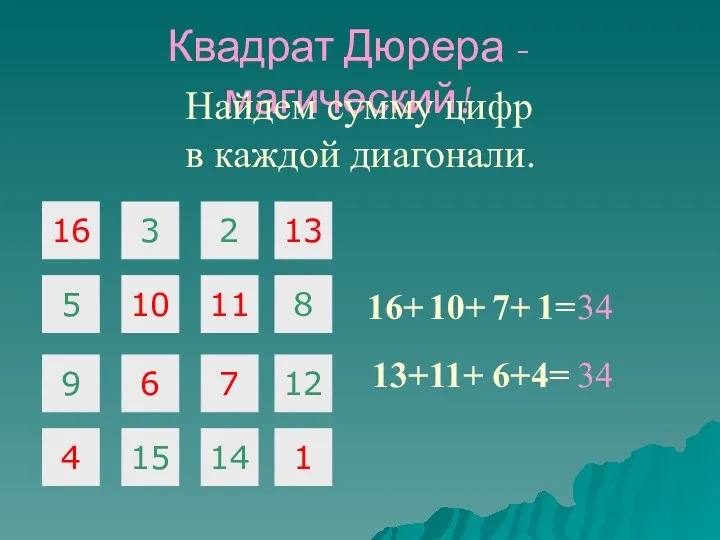 16 3 2 5 10 11 9 6 7 Квадрат