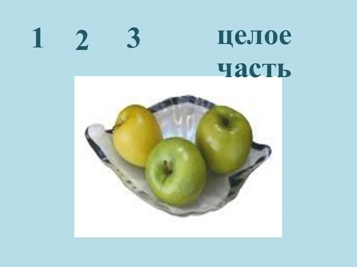 1 2 3 часть целое