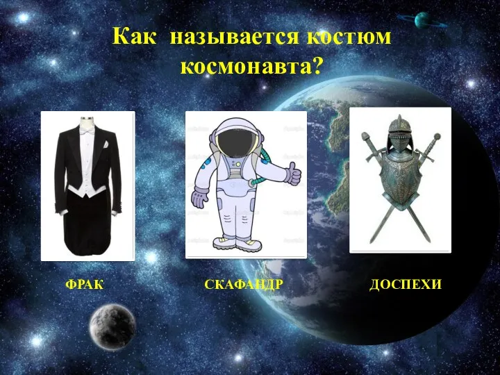 Фрак скафандр доспехи Как называется костюм космонавта?