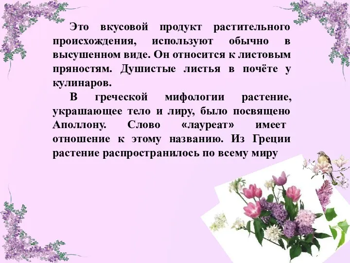 Это вкусовой продукт растительного происхождения, используют обычно в высушенном виде.