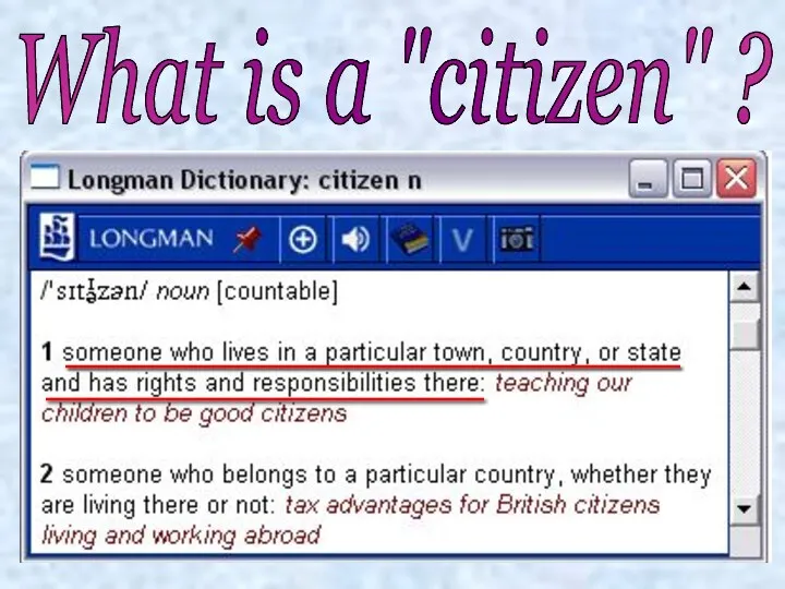 What is a "citizen" ?