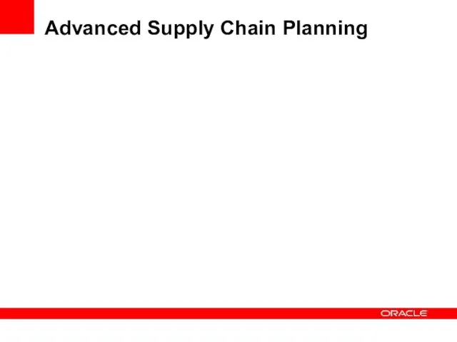 Advanced Supply Chain Planning