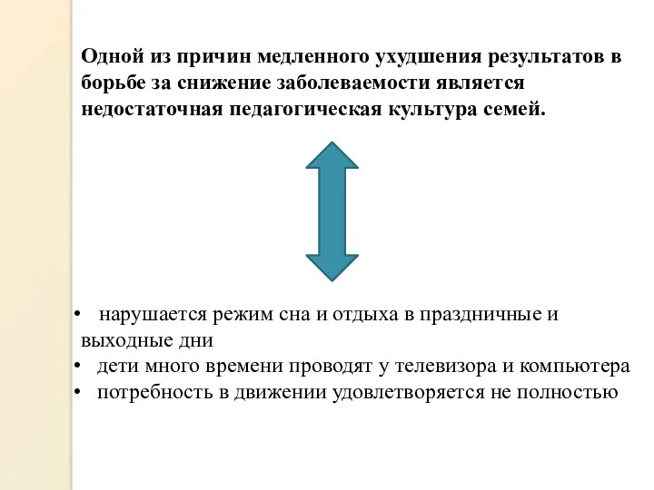 Одной из причин медленного ухудшения результатов в борьбе за снижение