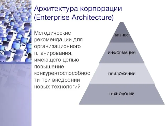 Архитектура корпорации (Enterprise Architecture) Методические рекомендации для организационного планирования, имеющего