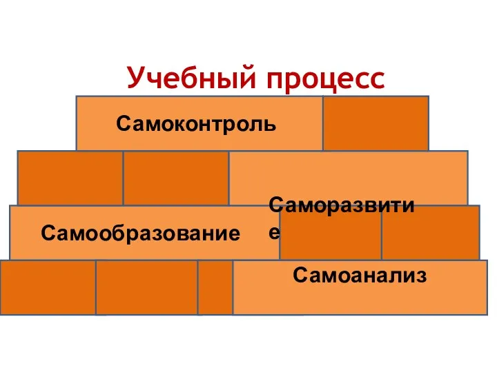 Учебный процесс Самоконтроль Саморазвитие Самообразование Самоанализ