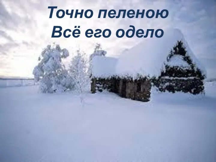 Точно пеленою Всё его одело