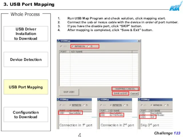 3. USB Port Mapping Run USB Map Program and check