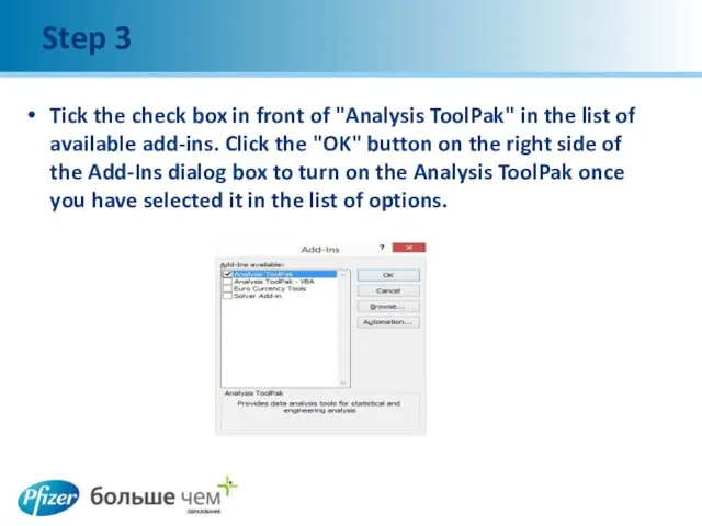Step 3 Tick the check box in front of "Analysis