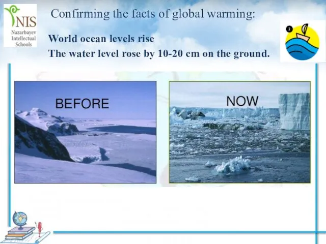 World ocean levels rise The water level rose by 10-20