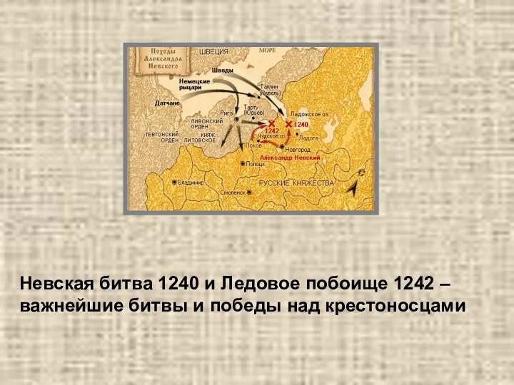 Невская битва 1240 и Ледовое побоище 1242 – важнейшие битвы и победы над крестоносцами