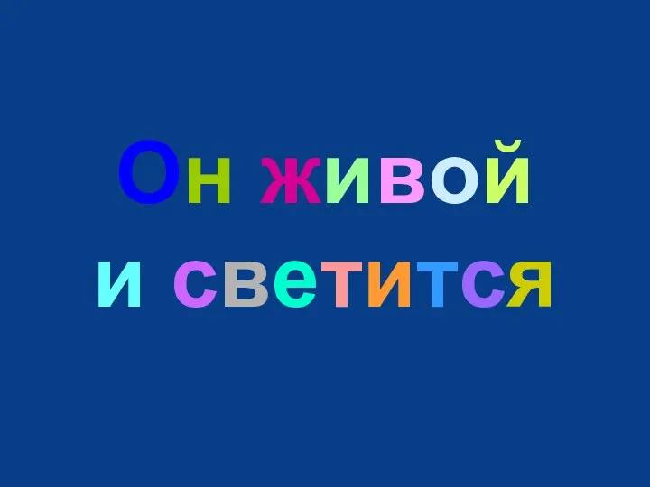 Он живой и светится