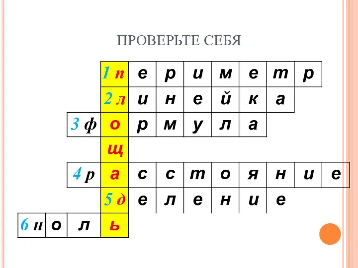 ПРОВЕРЬТЕ СЕБЯ