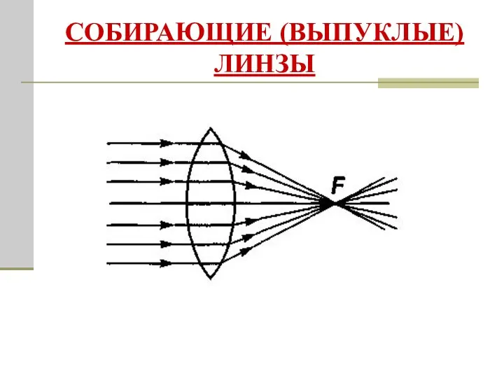 СОБИРАЮЩИЕ (ВЫПУКЛЫЕ) ЛИНЗЫ