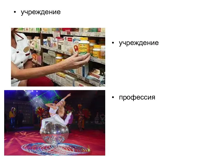 учреждение учреждение профессия