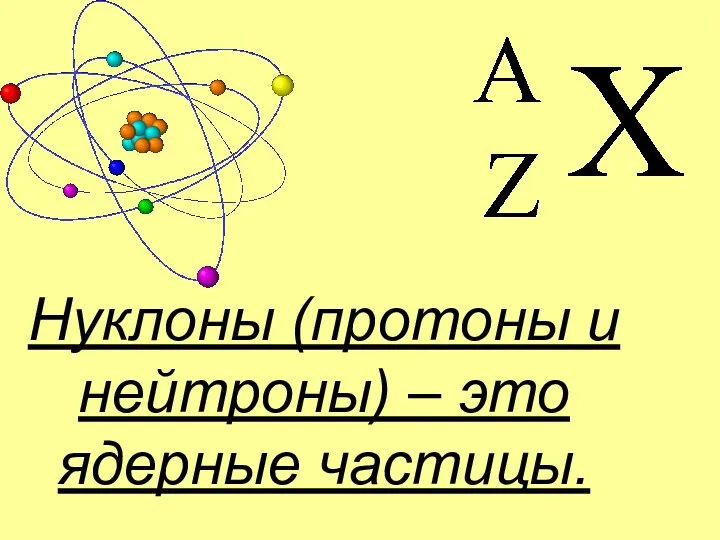 Нуклоны (протоны и нейтроны) – это ядерные частицы.