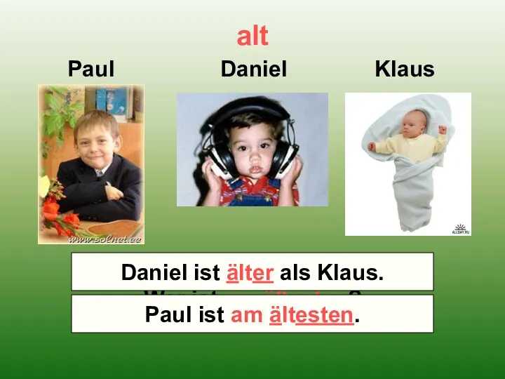 alt Paul Daniel Klaus Wer ist älter – Klaus oder