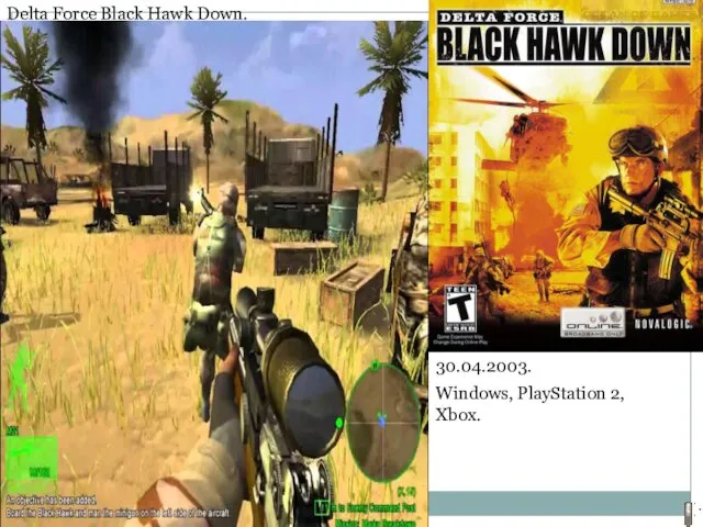 Delta Force Black Hawk Down. 30.04.2003. Windows, PlayStation 2, Xbox.