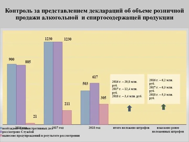 Контроль за представлением деклараций об объеме розничной продажи алкогольной и спиртосодержащей продукции