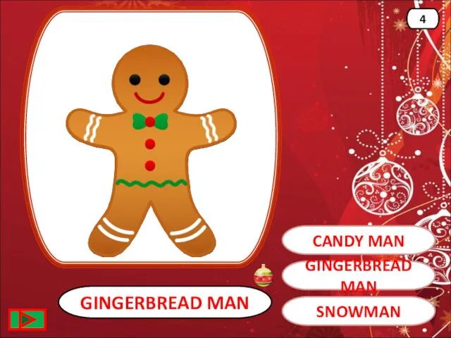 GINGERBREAD MAN GINGERBREAD MAN 4 CANDY MAN SNOWMAN