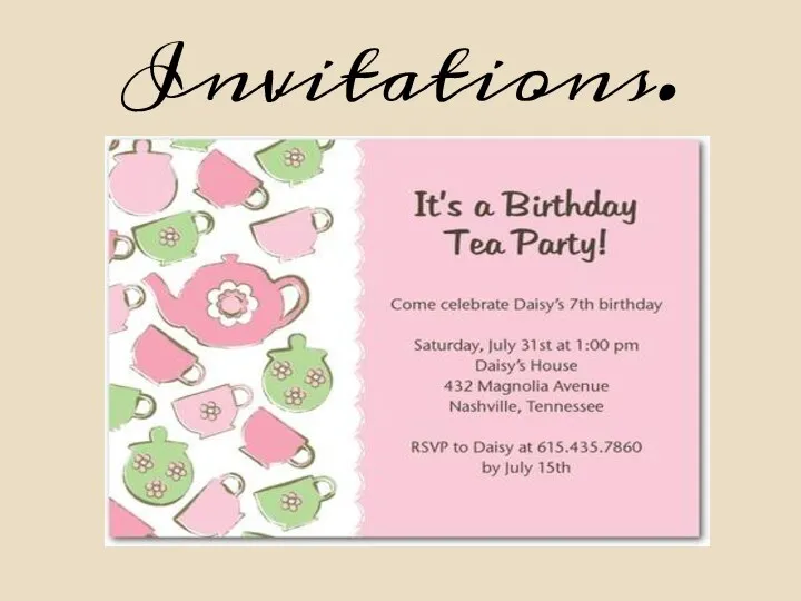 Invitations.