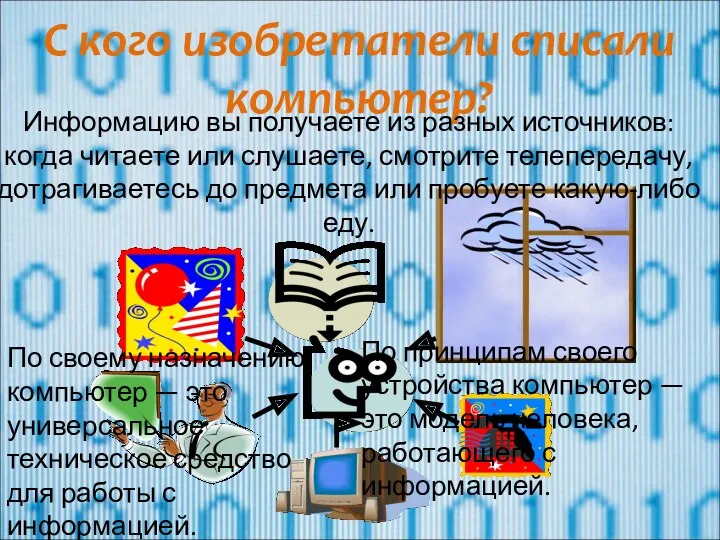 С кого изобретатели списали компьютер? Информацию вы получаете из разных