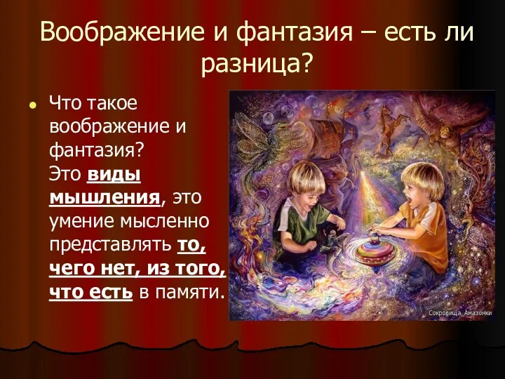 Воображение и фантазия – есть ли разница? Что такое воображение