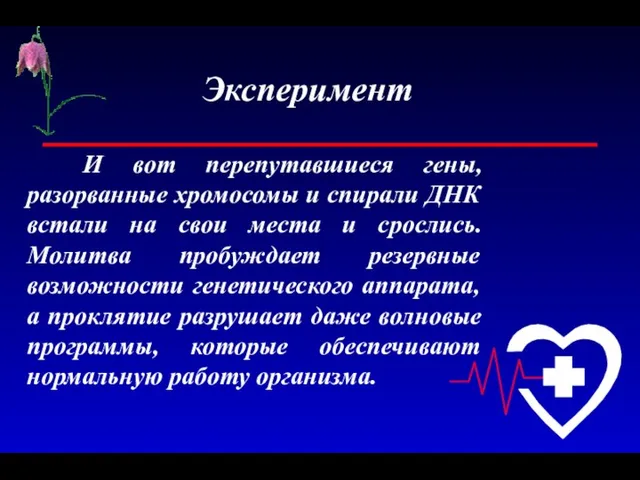 Эксперимент И вот перепутавшиеся гены, разорванные хромосомы и спирали ДНК