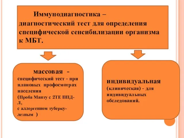 диагностический тест для определения специфической сенсибилизации организма к МБТ. Иммунодиагностика